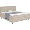 Boxspringbett Kleopatra - Creme, KONVENTIONELL, Holz/Holzwerkstoff (180/200cm) - Ondega