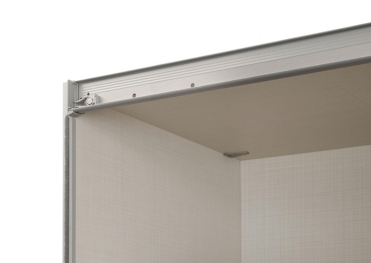 Šatní skříň LUMOS, šířka 298 cm - bílá/barvy hliníku, Konvenční, kov/kompozitní dřevo (298/222/68cm)