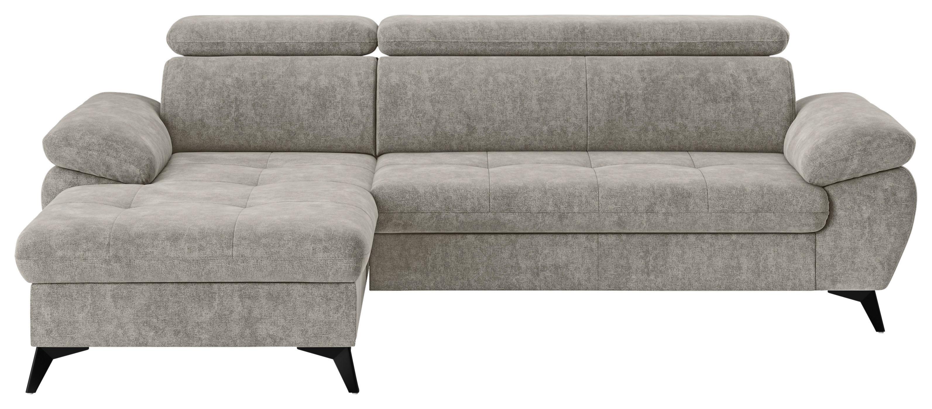 Ecksofa mit Bettkasten Hudson 166x261 cm Schlammfarben - Schlammfarben/Schwarz, Textil (166/261cm) - MID.YOU