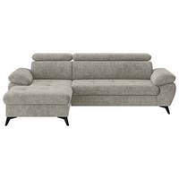 Ecksofa mit Bettkasten Hudson 166x261 cm Schlammfarben - Schlammfarben/Schwarz, Textil (166/261cm) - MID.YOU