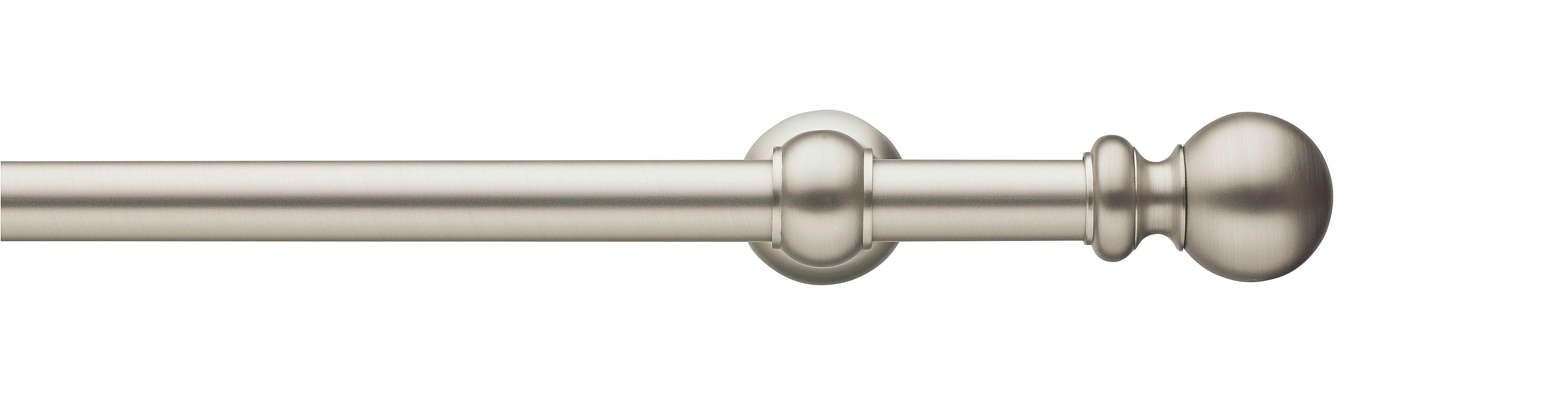 Vorhangstange Nickelfarben, 145 cm - Nickelfarben, KONVENTIONELL, Metall (145cm)