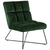 Sessel Alba - Dunkelgrün/Schwarz, MODERN, Textil/Metall (62/90/86cm) - MID.YOU