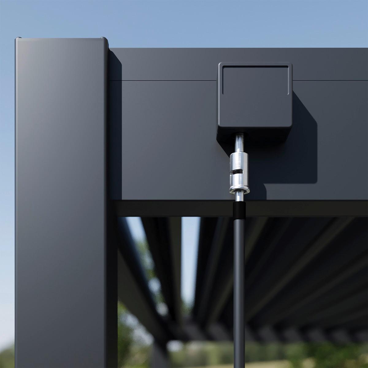 Pergola 360x400 Cm Wetterbeständig, Graphitfarben - Graphitfarben, Basics, Metall (360/400/255cm)