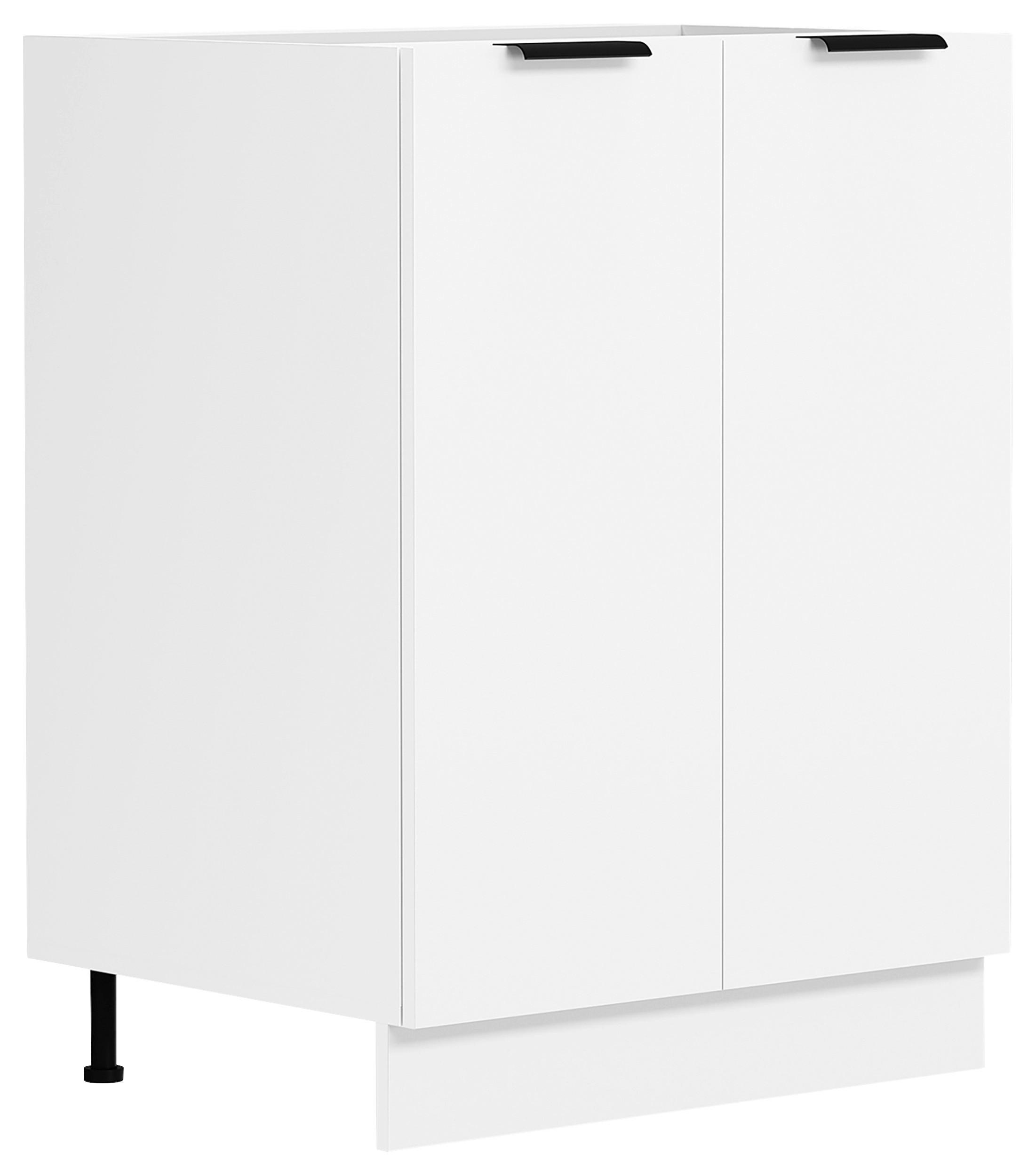 Küchenunterschrank Fasola Weiß B: 60 cm - Weiß, Trend, Holzwerkstoff (60/82/46cm) - MID.YOU