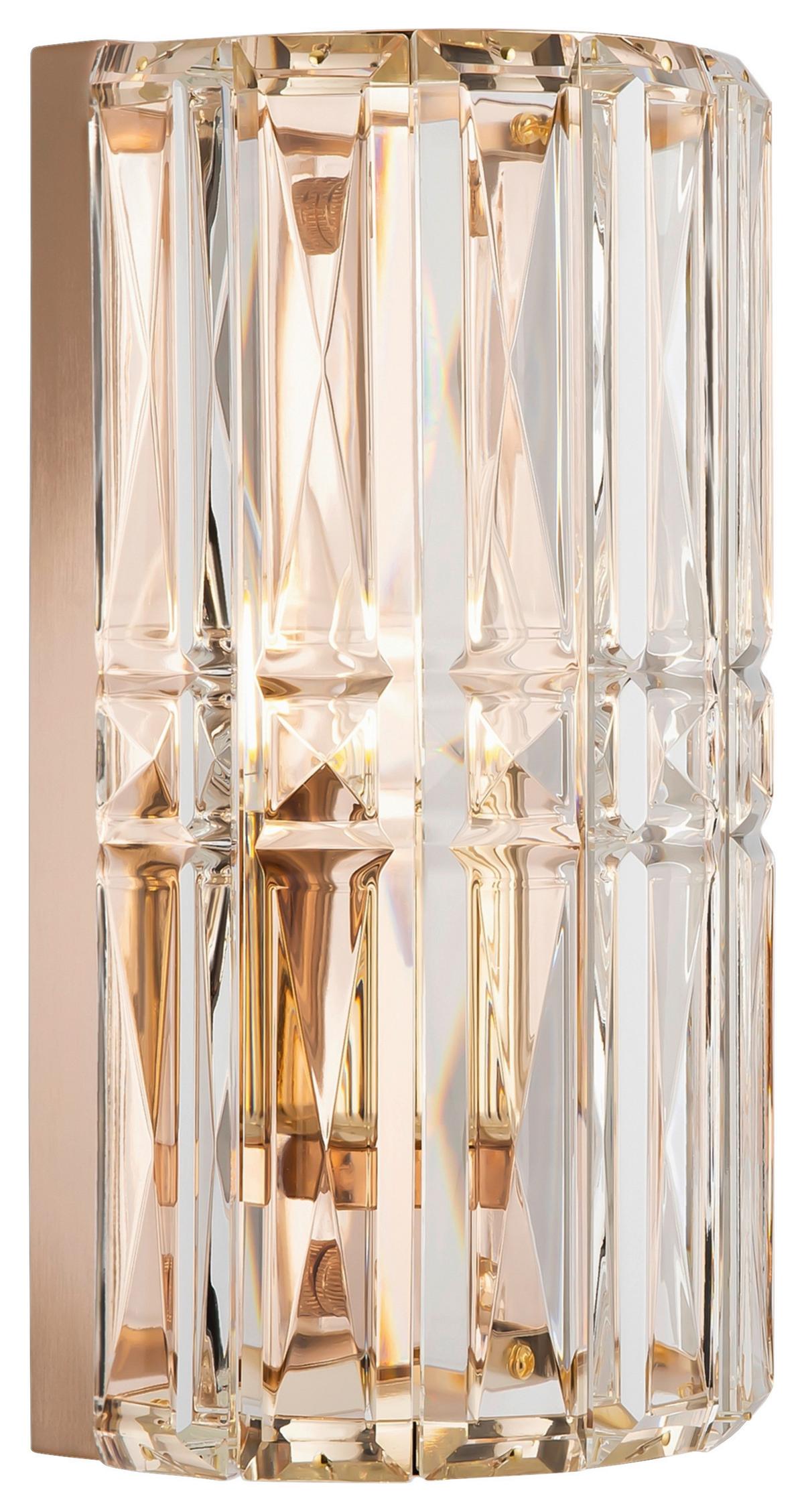Wandleuchte Facet - Goldfarben, Basics, Glas/Metall (13/25/10cm) - MAYTONI