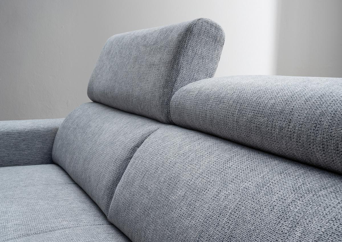 Ecksofa Intera Silberfarben S: 276x188 Cm - Silberfarben/Schwarz, KONVENTIONELL, Textil (276/188cm) - Livetastic