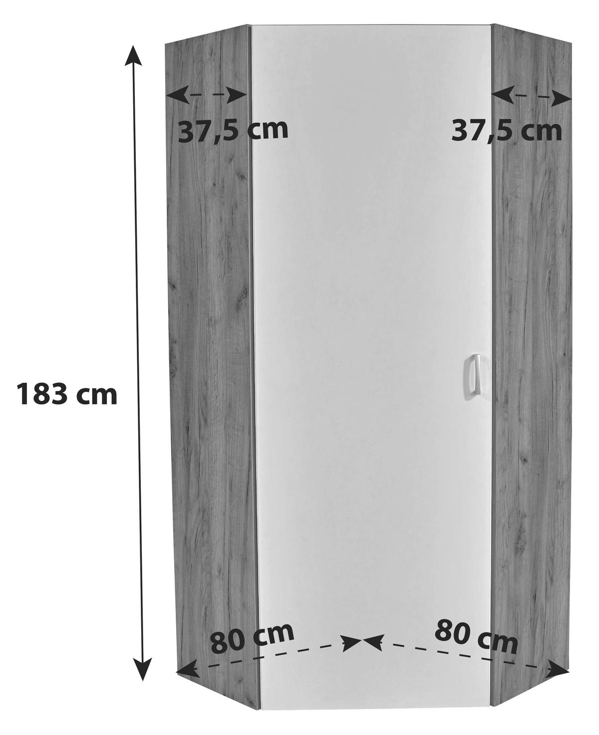 SKŘÍŇ NA ŠANONY TIO - bílá/barvy dubu, Moderní, kompozitní dřevo (80/80cm)