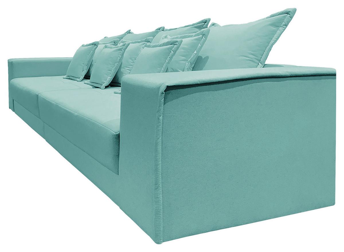 Bigsofa Pescara Hellblau B: 289 Cm - Schwarz/Hellblau, Design, Kunststoff/Textil (289/85/110cm) - Livetastic