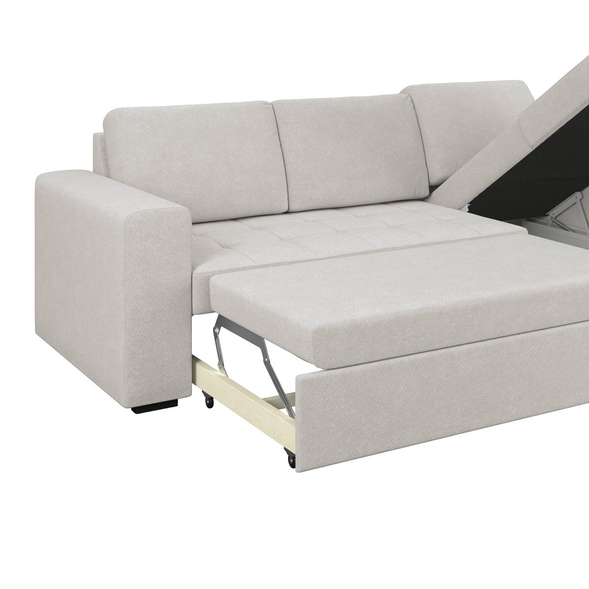 Ecksofa Jan Hellgrau S: 247x155 Cm - Hellgrau, Trend, Textil (247/155cm)