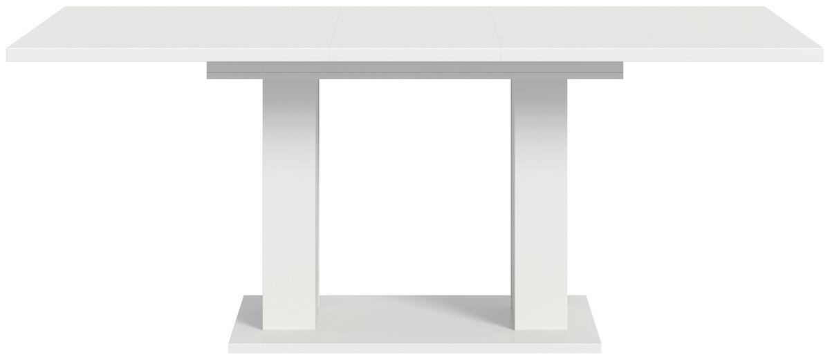 Ausziehtisch Marlon 150 Az Melamin Weiß, B:150-190 cm - Weiß, KONVENTIONELL, Holzwerkstoff (150-190/90/76cm) - MID.YOU