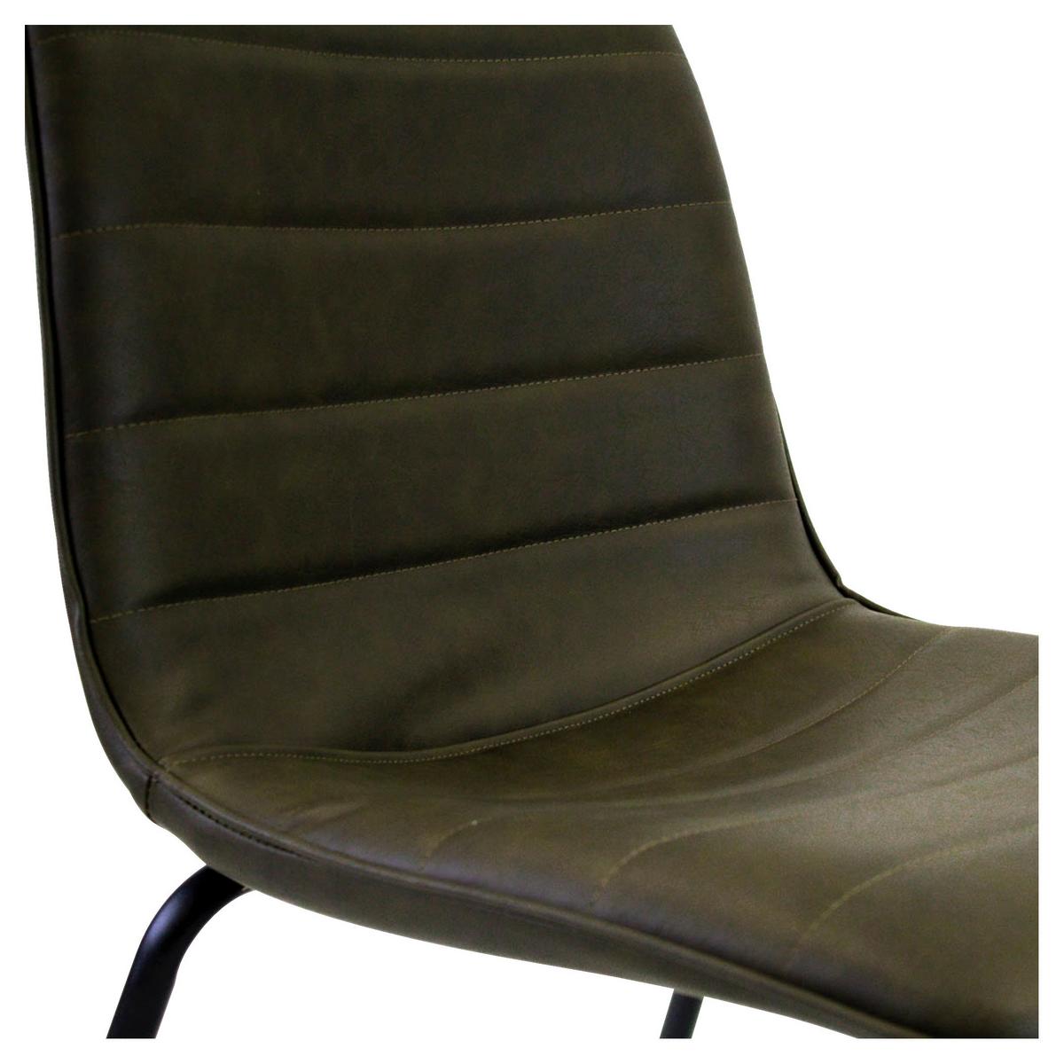 Stuhl Milan Dunkelgrün, B: 48 cm - Dunkelgrün, KONVENTIONELL, Kunststoff/Textil (48/77/56cm) - MID.YOU