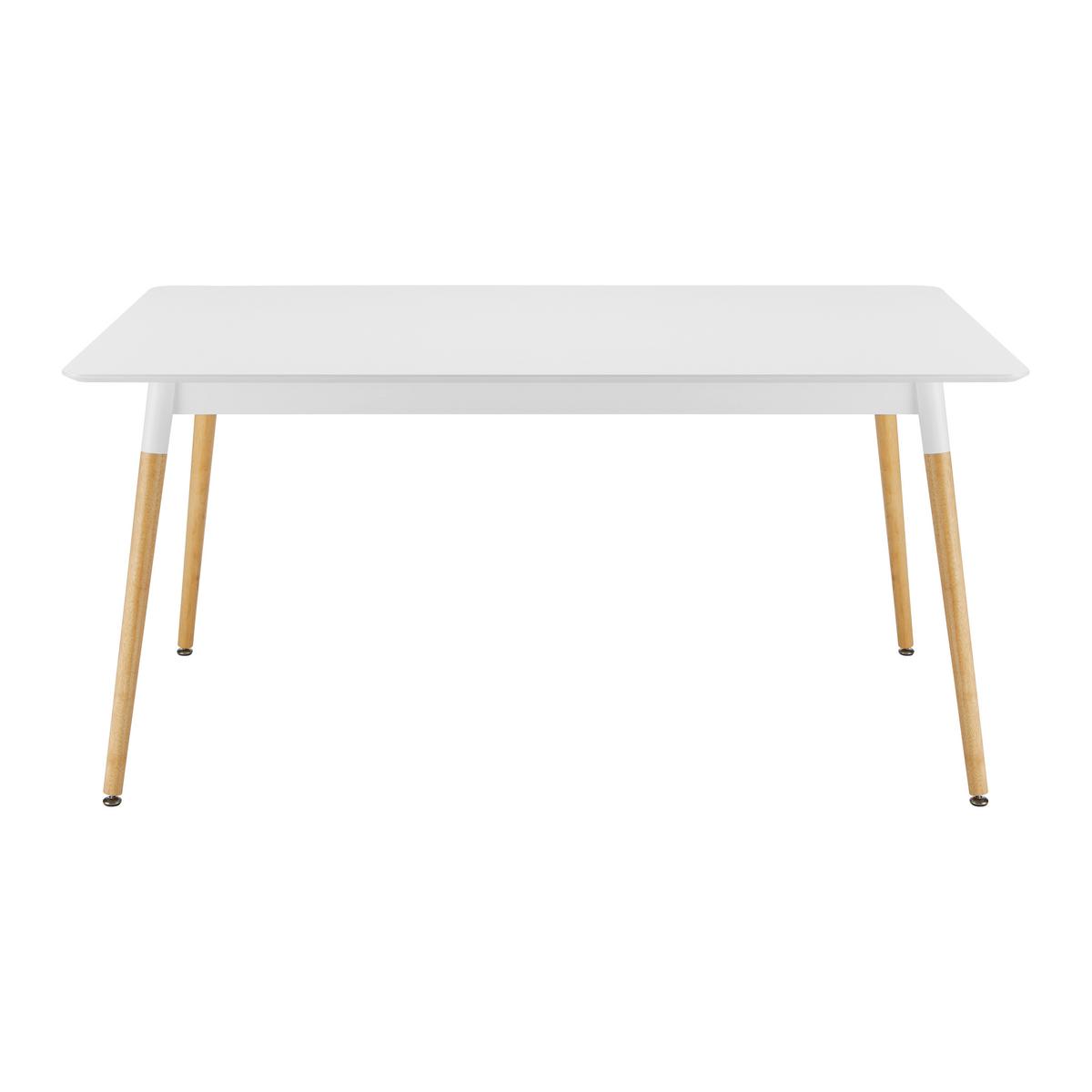 Jídelní stůl ALENA 160x90 cm - bílá/barvy dubu, Moderní, dřevo/kompozitní dřevo (160/90/75cm) - Bessagi Home