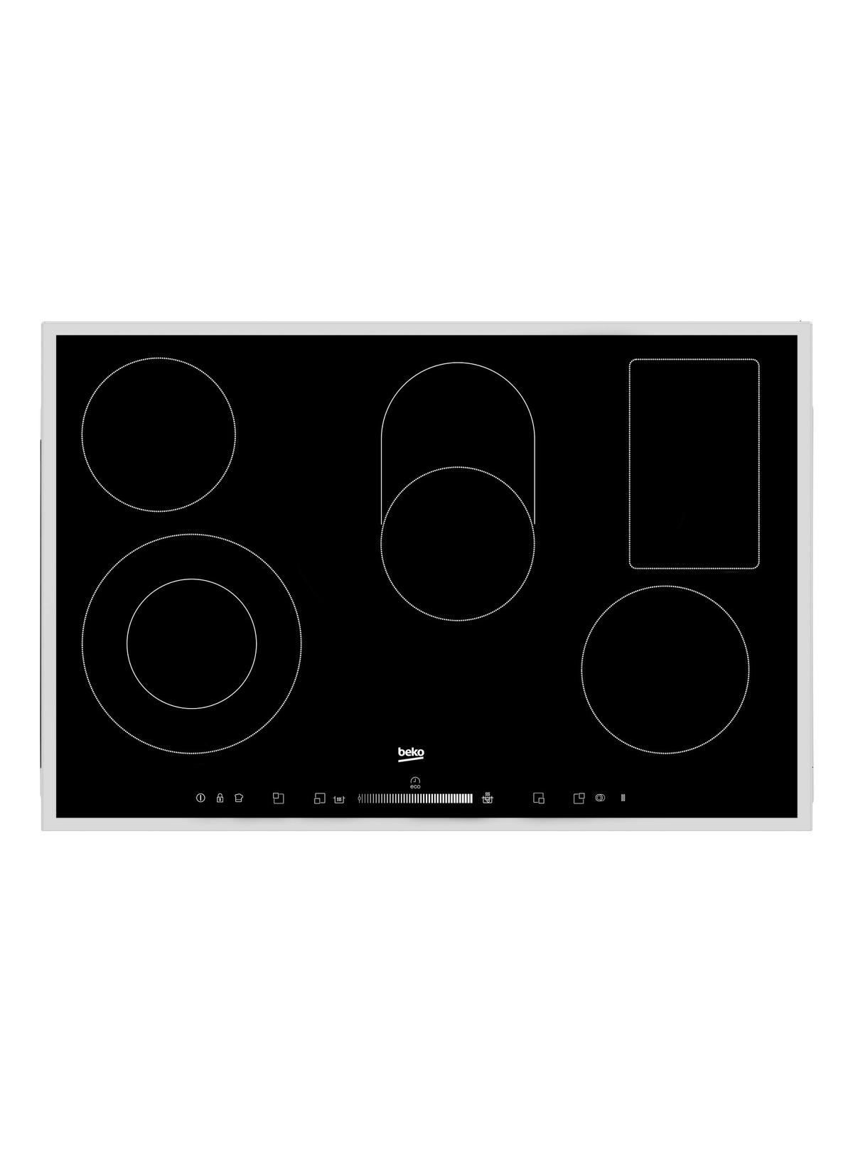 Glaskeramikkochfeld Hic85502tx   -Beko- - Schwarz, MODERN, Glas (80/4,6/51cm) - Beko