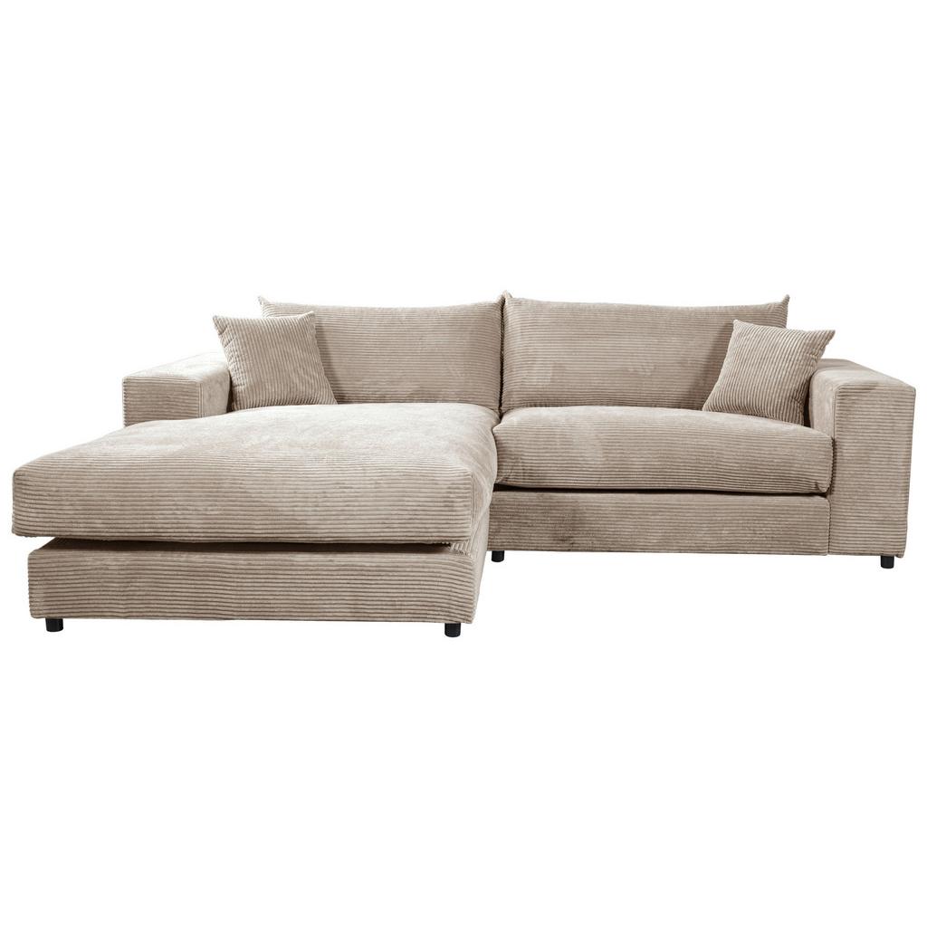 Ecksofa Funny S Links Hellbraun, Schenkel:180x265 cm