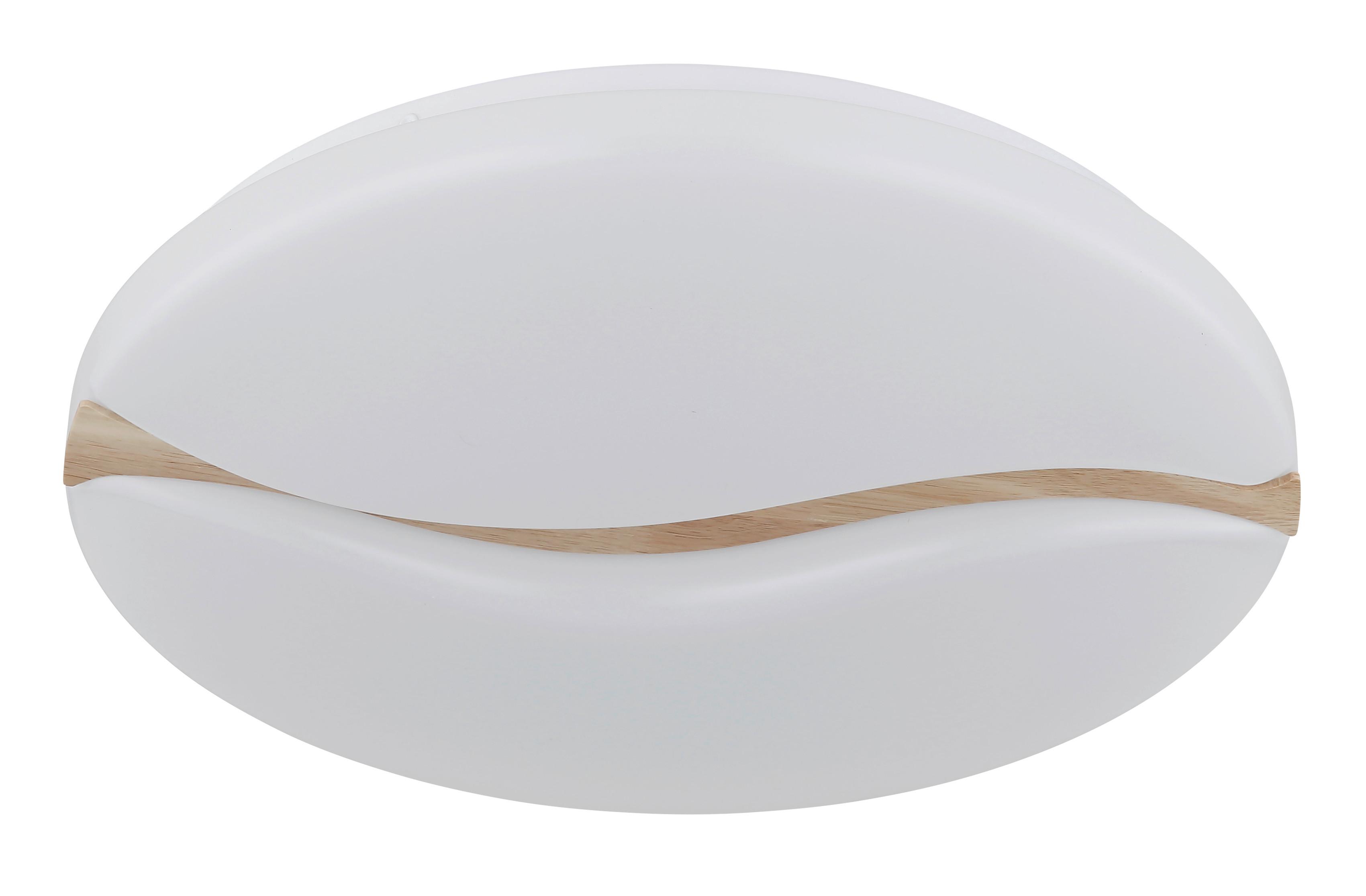 STROPNÉ LED SVIETIDLO LETICIA - hnedá/biela, Basics, kov/drevo (33/7cm) - Globo