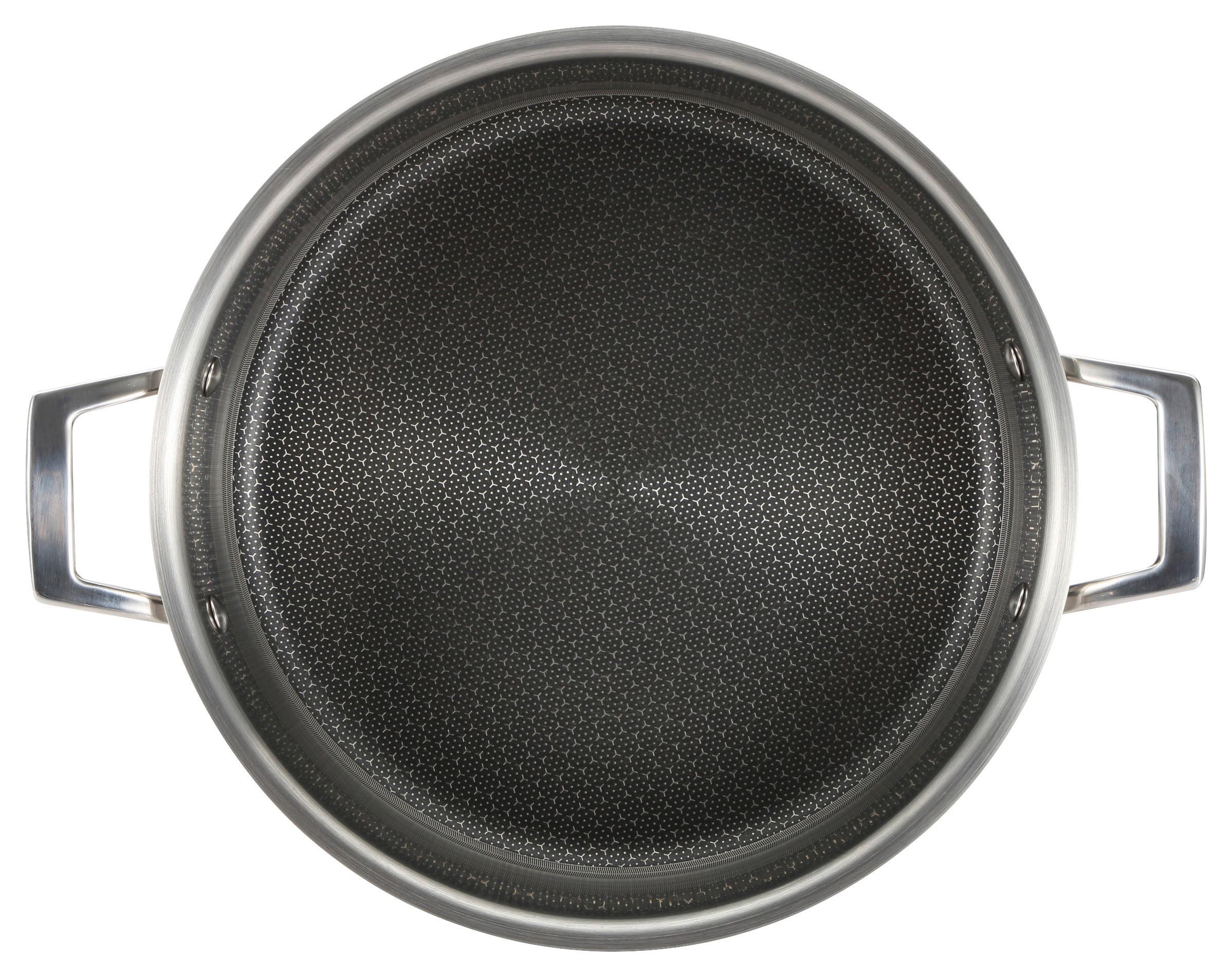 Servierpfanne Hi-tech 3 Ø 30 Cm, Edelstahl - Edelstahlfarben/Schwarz, Basics, Metall (39/30/10cm) - Masterpro