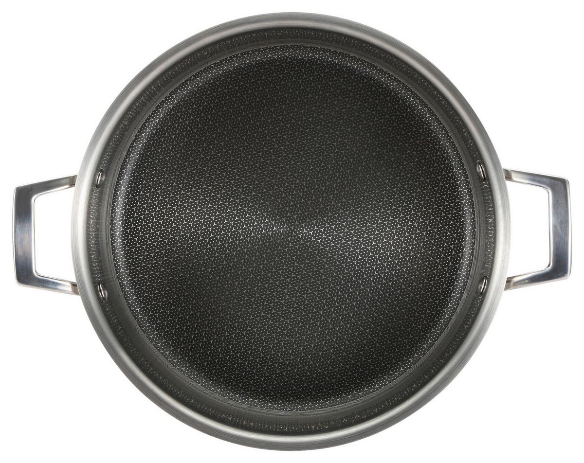 Servierpfanne Hi-Tech 3 Ø 30 cm, Edelstahl - Edelstahlfarben/Schwarz, Basics, Metall (39/30/10cm) - Masterpro