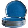 Tellerset Cordelia Blau, 6-Teilig - Blau, Trend, Keramik (27cm) - Mäser