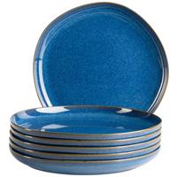 Tellerset Cordelia Blau, 6-teilig - Blau, Trend, Keramik (27cm) - Mäser