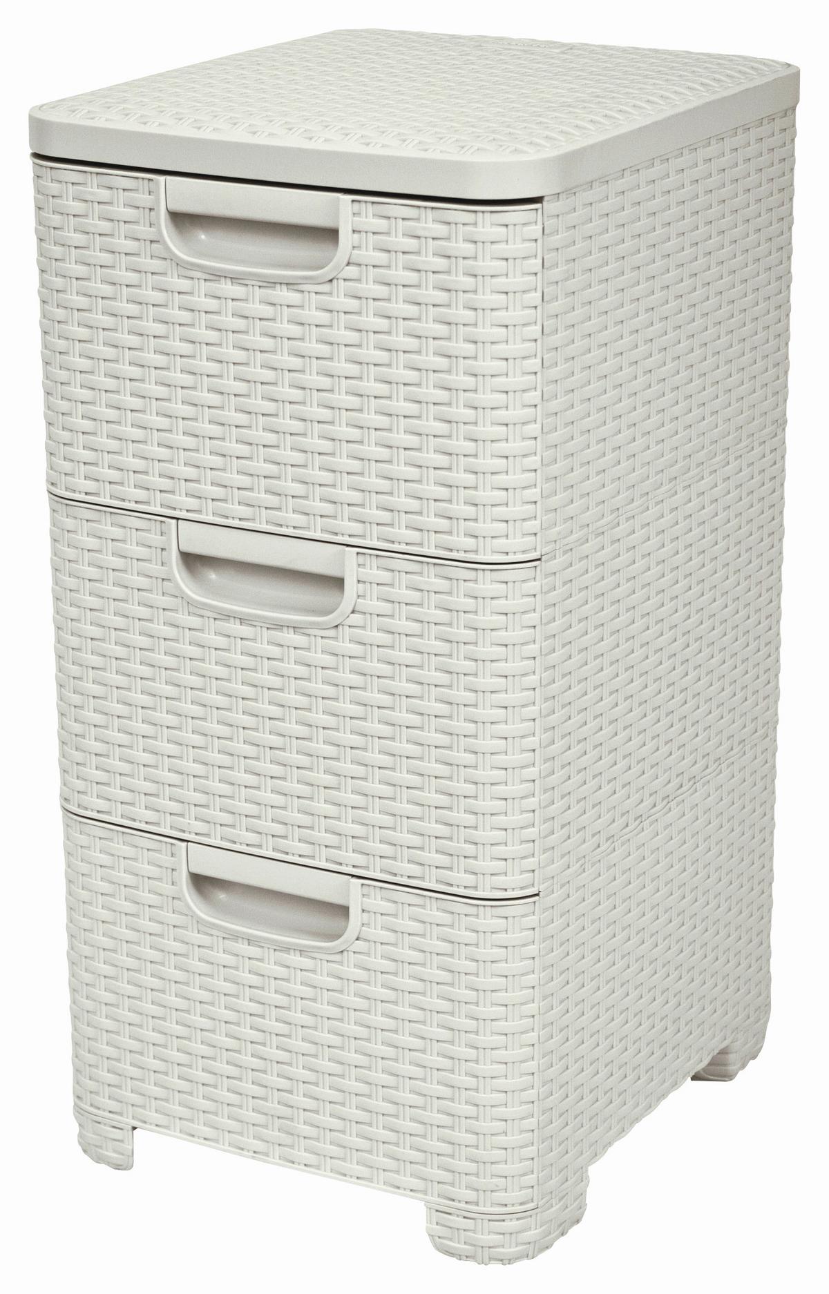 Fiókos Tároló Krém Színben - krémszínű, Konventionell, műanyag (37,8/60/32,8cm) - Curver