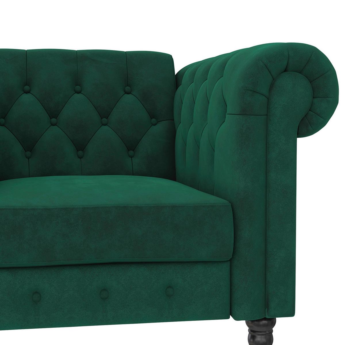 Sessel Firenze Dunkelgrün, Relaxfunktion - Dunkelgrün/Schwarz, Basics, Textil (111/83/87cm) - Livetastic