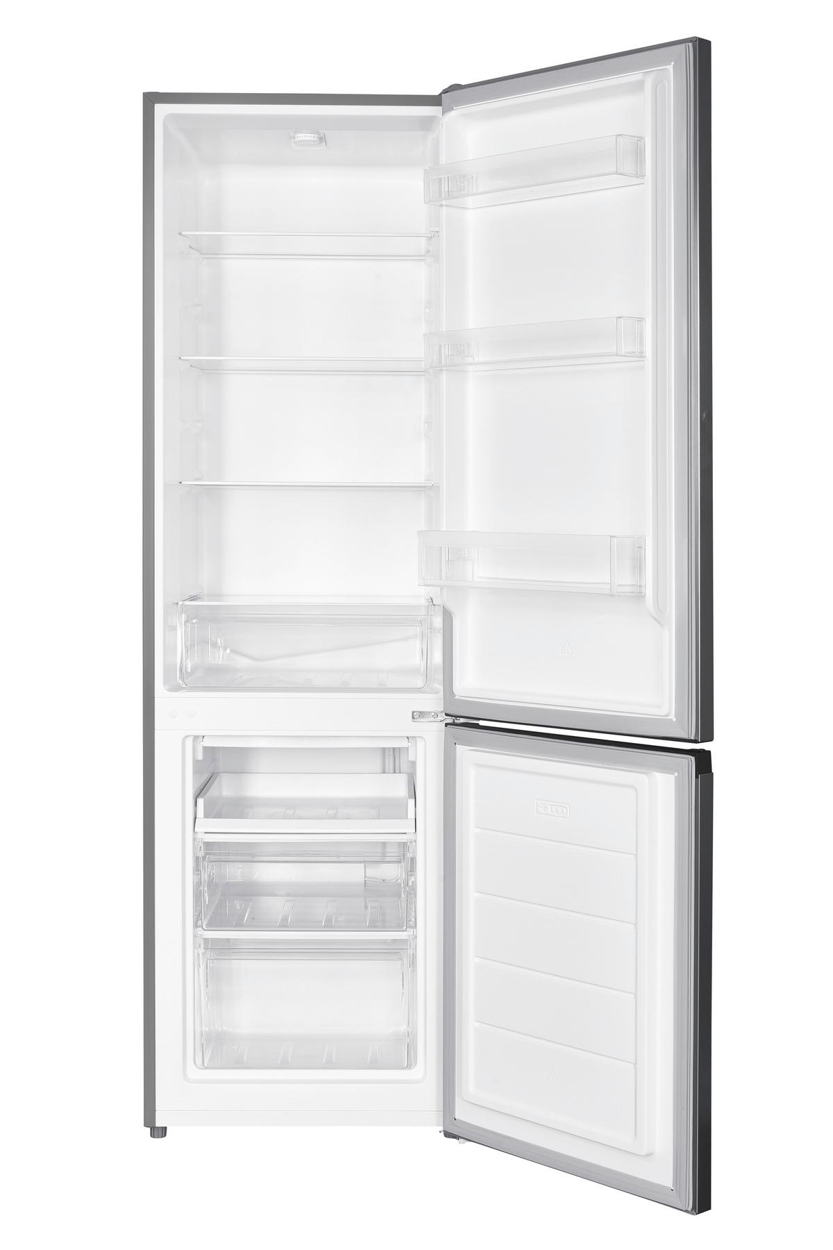 Kühl-Gefrier-Kombination Nabo Kgk 2755 - Edelstahlfarben, Basics, Metall (55/180/56cm) - Nabo