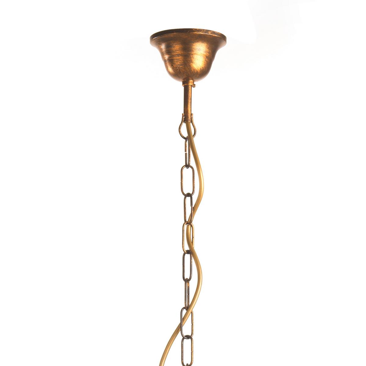 Kronleuchter 4250/5b - Bronzefarben, KONVENTIONELL, Glas/Metall (75/82cm)