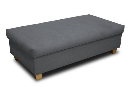 Polsterhocker Franzi Dunkelgrau H: 42 Cm - Dunkelgrau, KONVENTIONELL, Textil (140/42/80cm) - MID.YOU