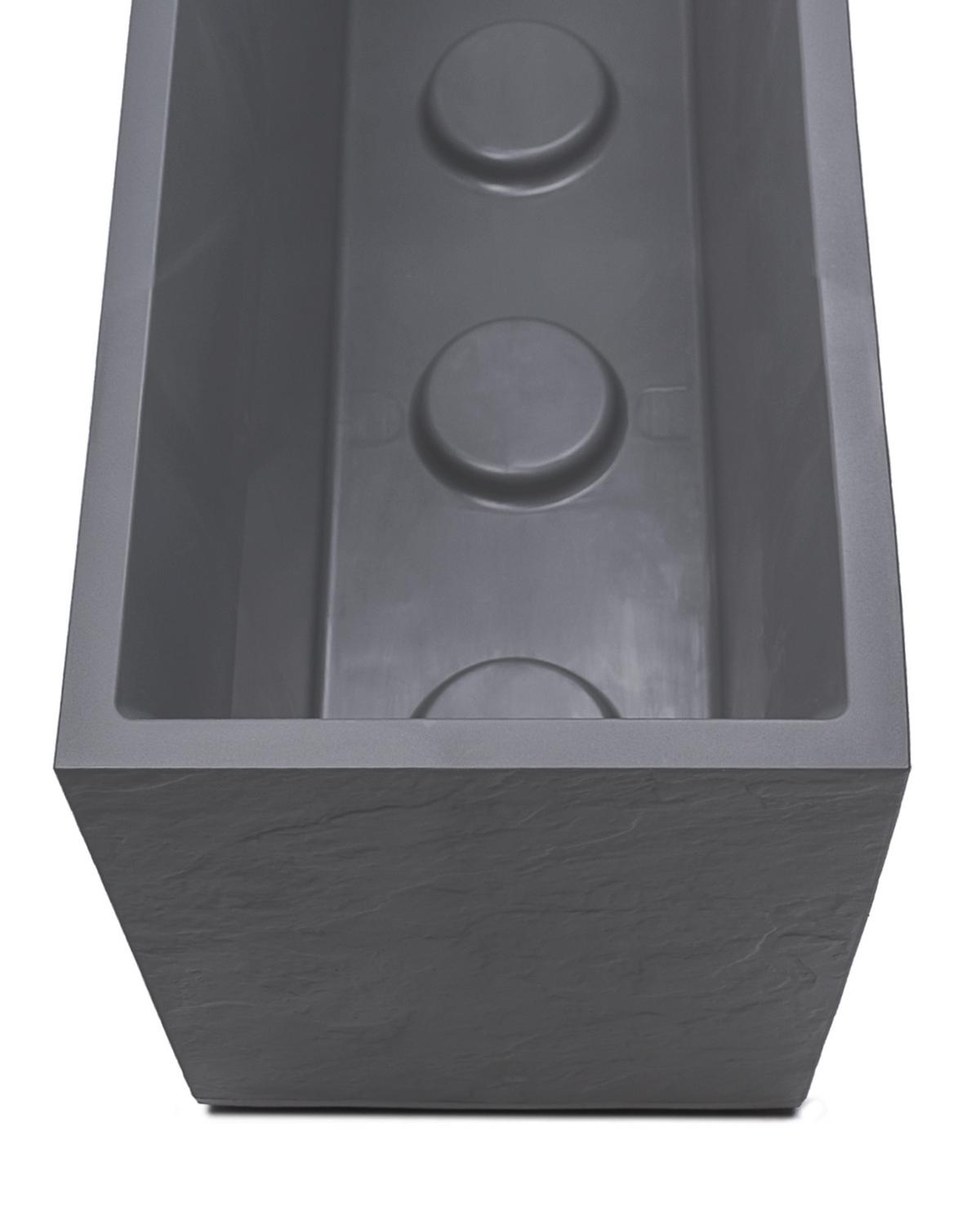 Blumenkasten Kunststoff Grau Wetter-/ Und Uv-Beständig - Grau, Basics, Kunststoff (100/43/40cm)