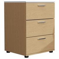 Nachtkästchen Testalo Weiß, Eiche Dekor B: 46 cm - Honigeiche/Eichefarben, MODERN, Holzwerkstoff (46/59/42cm) - MID.YOU