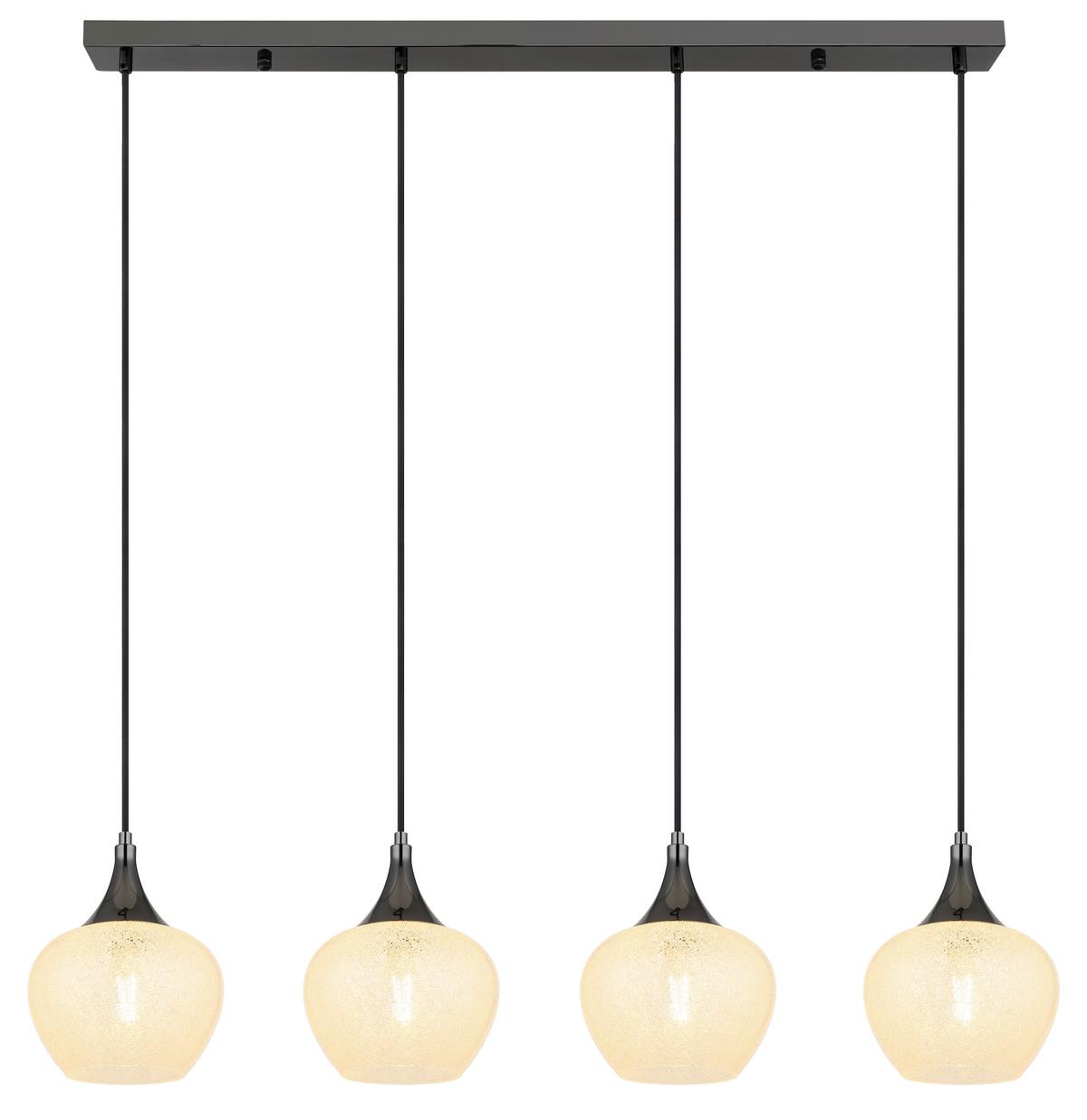 Hängeleuchte 15548-4hk - Klar/Chromfarben, KONVENTIONELL, Glas/Kunststoff (99/18/120cm) - Globo