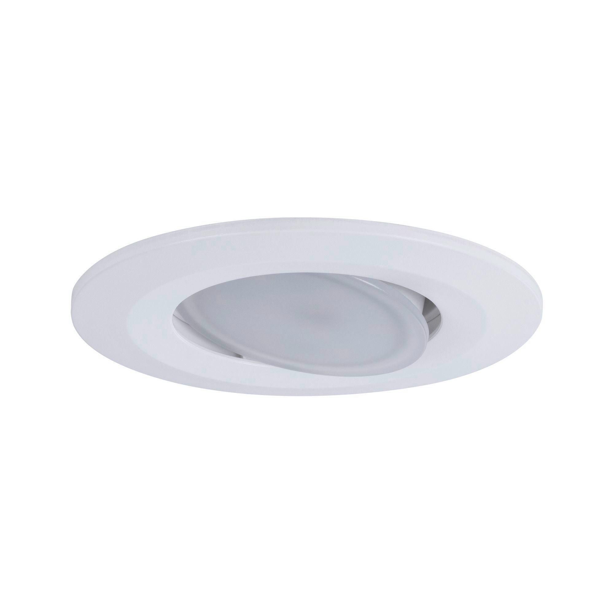 Led-deckenleuchte Ø 9 Cm Schwenkbar Weiß Rund - Weiß, Basics, Kunststoff (9cm) - Paulmann