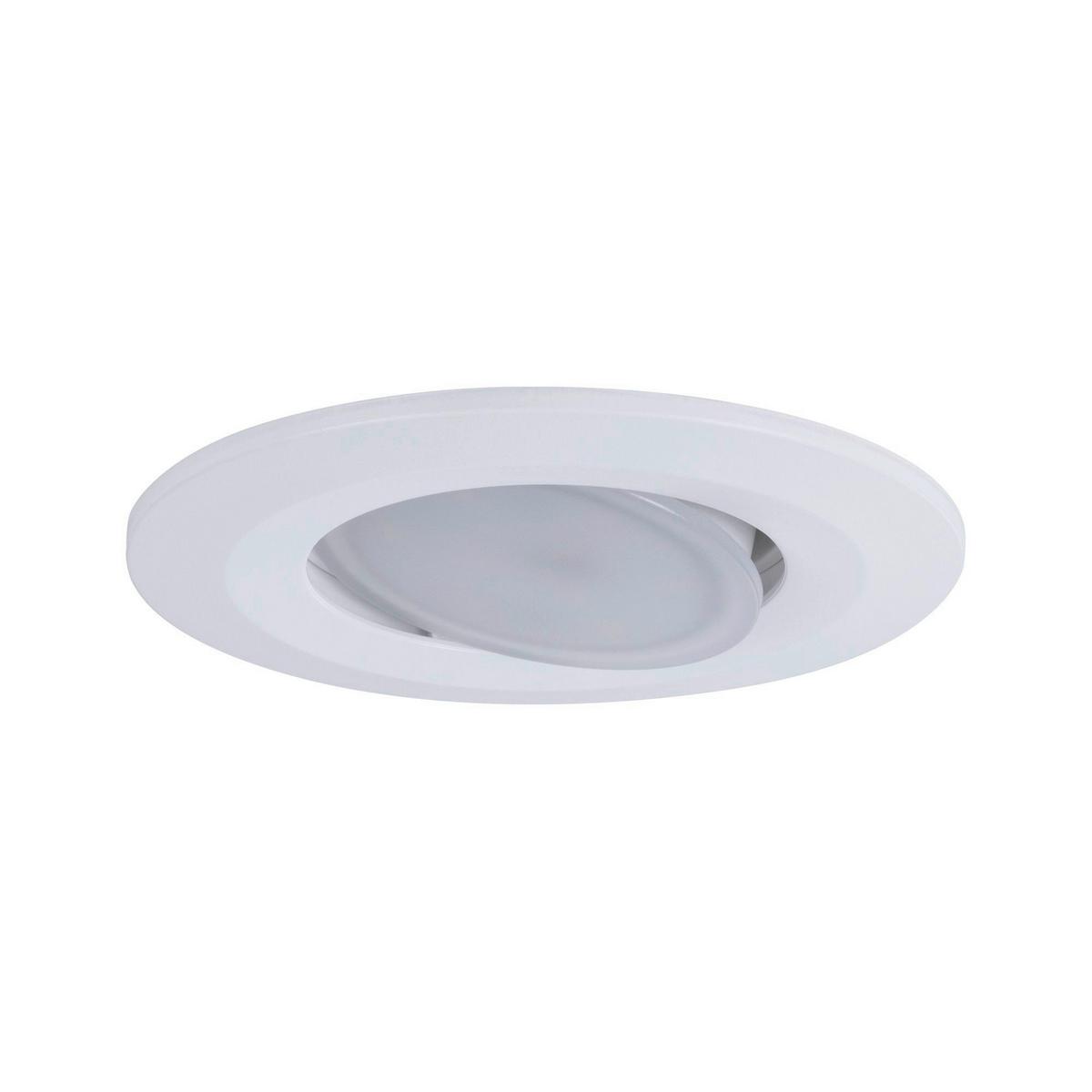 LED-Deckenleuchte Ø 9 cm Schwenkbar Weiß Rund - Weiß, Basics, Kunststoff (9cm) - Paulmann