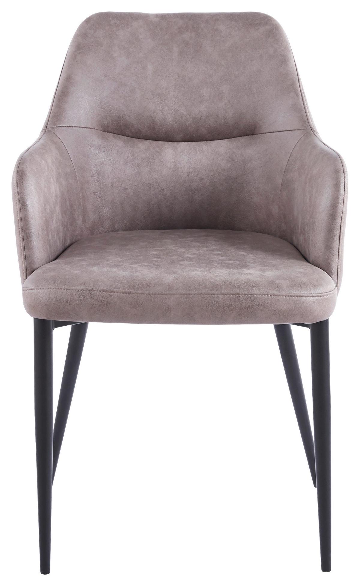 SADA STOLIČIEK S PODRÚČKAMI MERIT - čierna/sivá, Modern, kov/textil (55/88/64cm) - MID.YOU