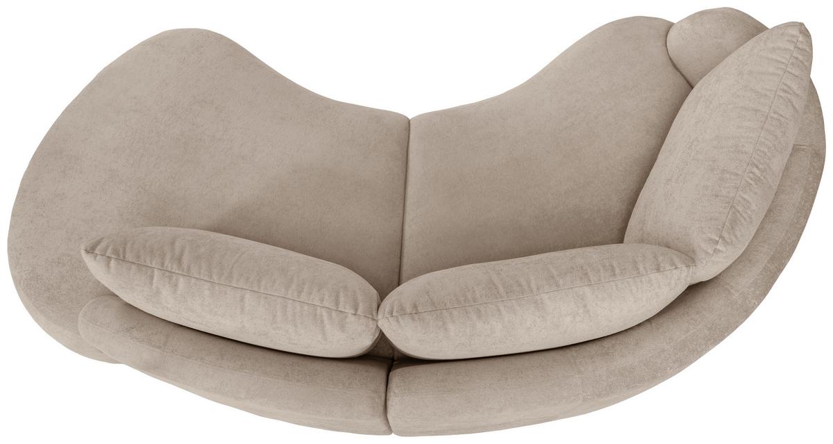 Ecksofa Doppo, Taupe S: 139x250 cm - Taupe/Schwarz, MODERN, Textil (139/250cm) - Livetastic
