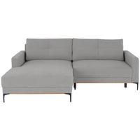 Ecksofa Bergamo - Hellgrau/Schwarz, MODERN, Textil (162/238cm) - Ondega
