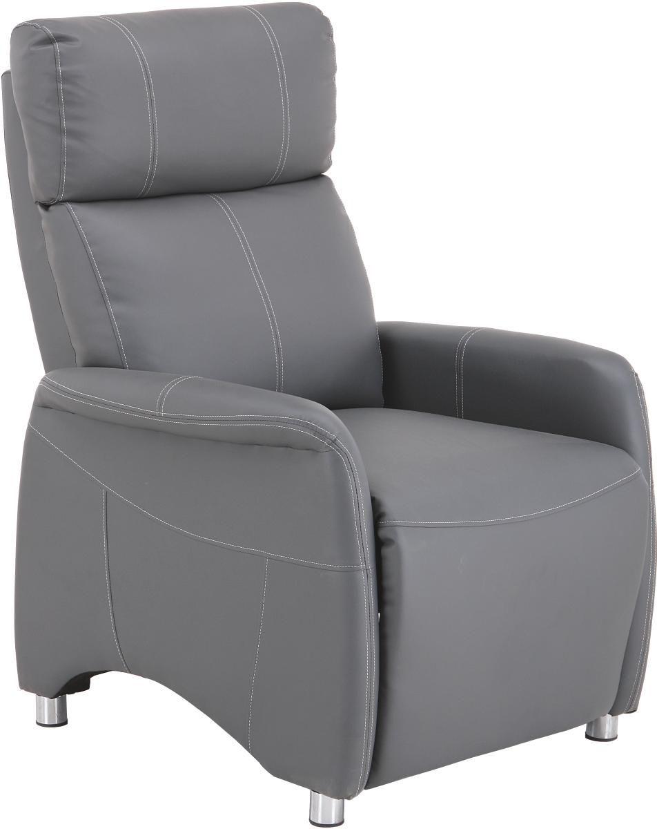 Tv-fotel Spirit - fehér/szürke, Modern, textil/fa (78/113,5/90cm) - Luca Bessoni