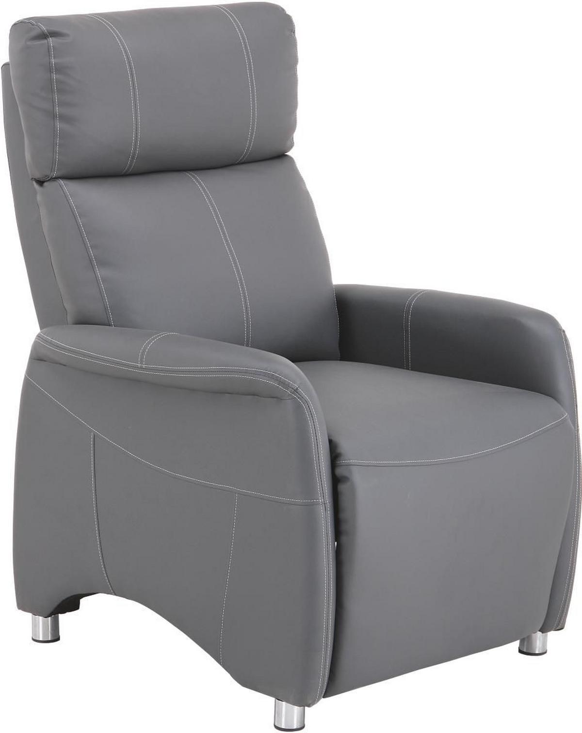 Tv-fotel Spirit - fehér/szürke, Modern, textil/fa (78/113,5/90cm) - Luca Bessoni