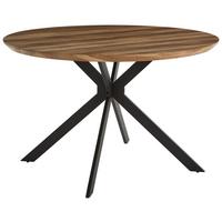 Esstisch Malu - Eichefarben/Schwarz, MODERN, Holzwerkstoff/Metall (120/120/76cm) - MID.YOU