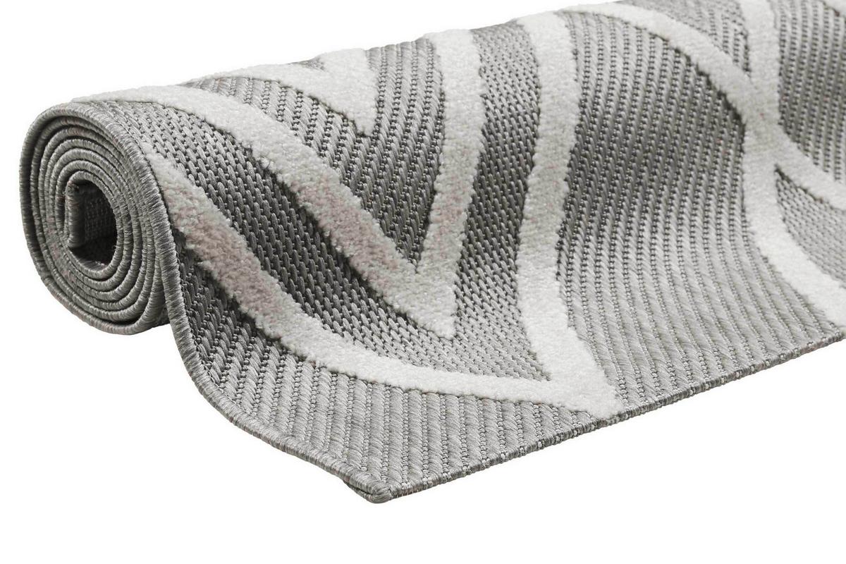 Outdoorteppich Creme/weiß, Bxl: Ca.133x200cm - Creme/Weiß, Design, Textil (133/200cm) - Esprit