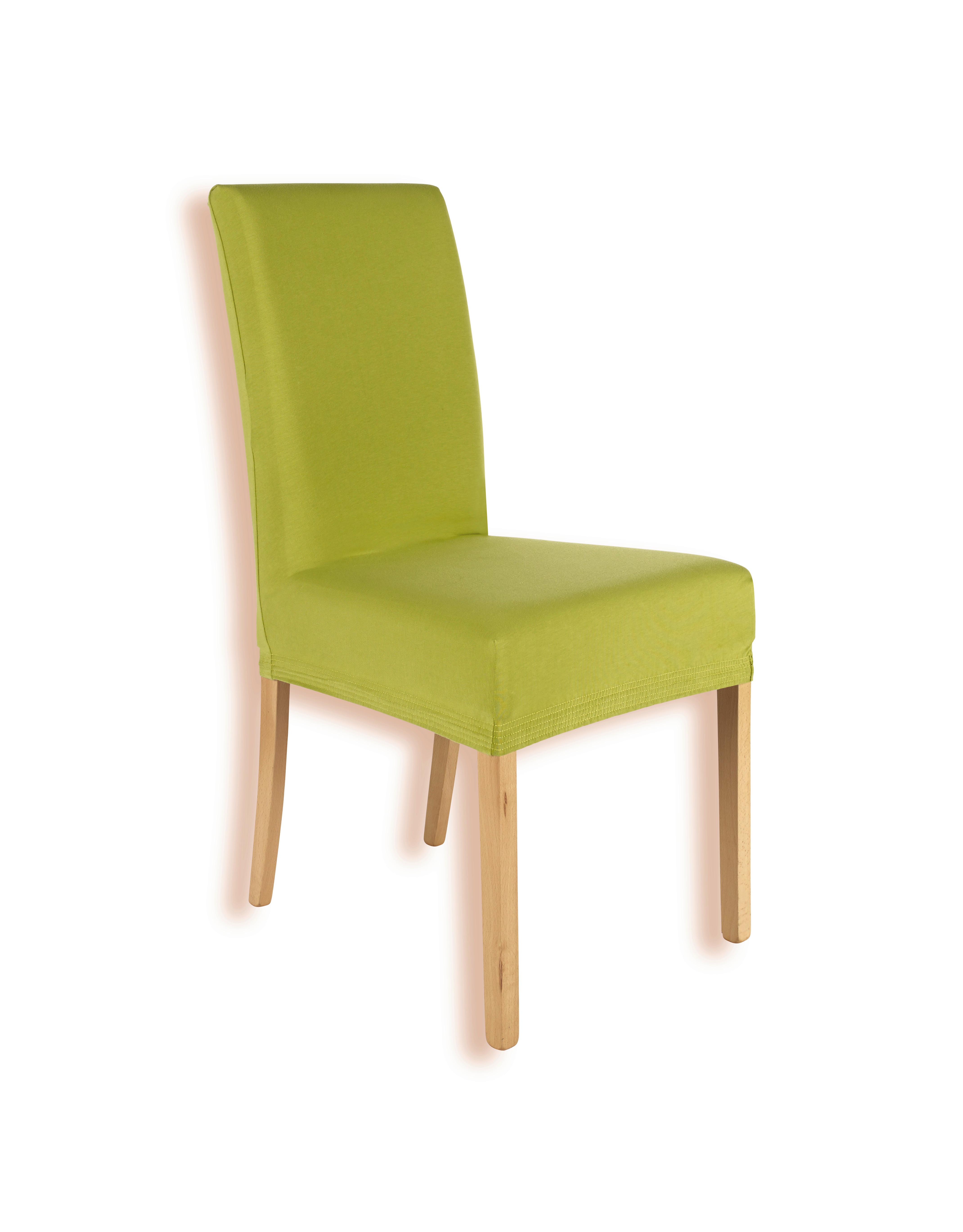 Stuhlhusse Adelisa Jersey Grün LxBxH: 47x47x67 cm Waschbar - Grün, MODERN, Textil - Luca Bessoni