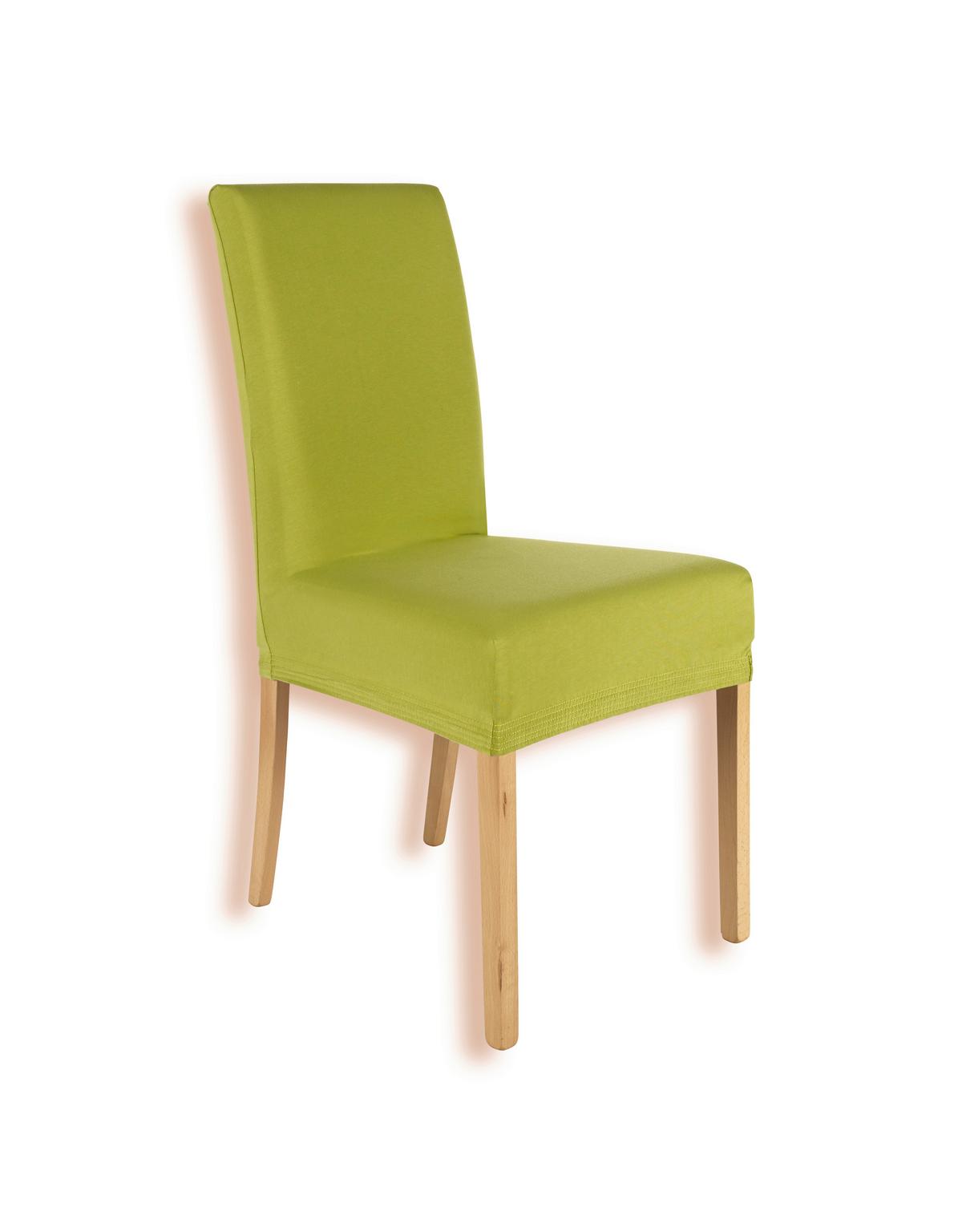 Stuhlhusse Adelisa Jersey Grün LxBxH: 47x47x67 cm Waschbar - Grün, MODERN, Textil - Luca Bessoni