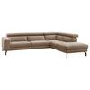 Ecksofa California - Beige/Schwarz, MODERN, Textil (305/233cm) - Trendmanufaktur
