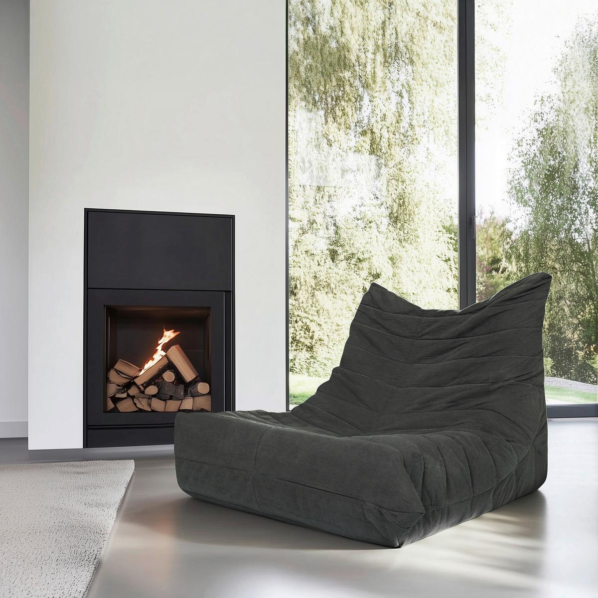 Loungesessel Sitzolo Grau B: 90 cm - Grau, MODERN, Textil (90/72/100cm) - MID.YOU