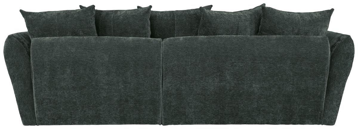 Univerzálna sedačka CAMMELLIO, tm.zelená ženilka, 7 vankúšov - čierna/tmavozelená, Modern, textil (296/189cm) - Mömax