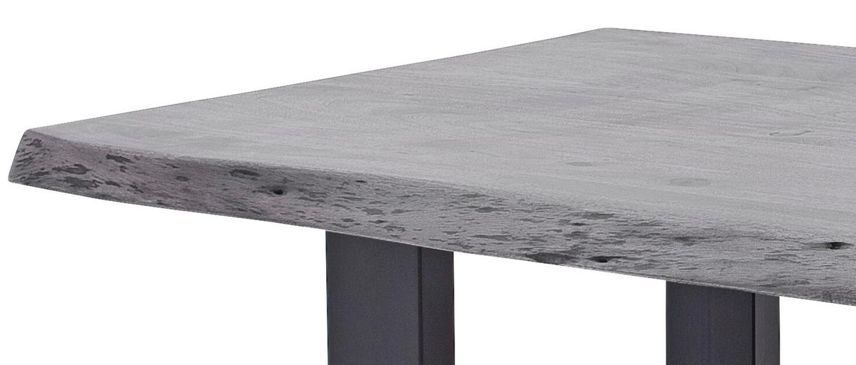 Couchtisch Holz Massiv Cartagena, Grau/Anthrazit - Anthrazit/Grau, MODERN, Holz/Metall (110/45/70cm)