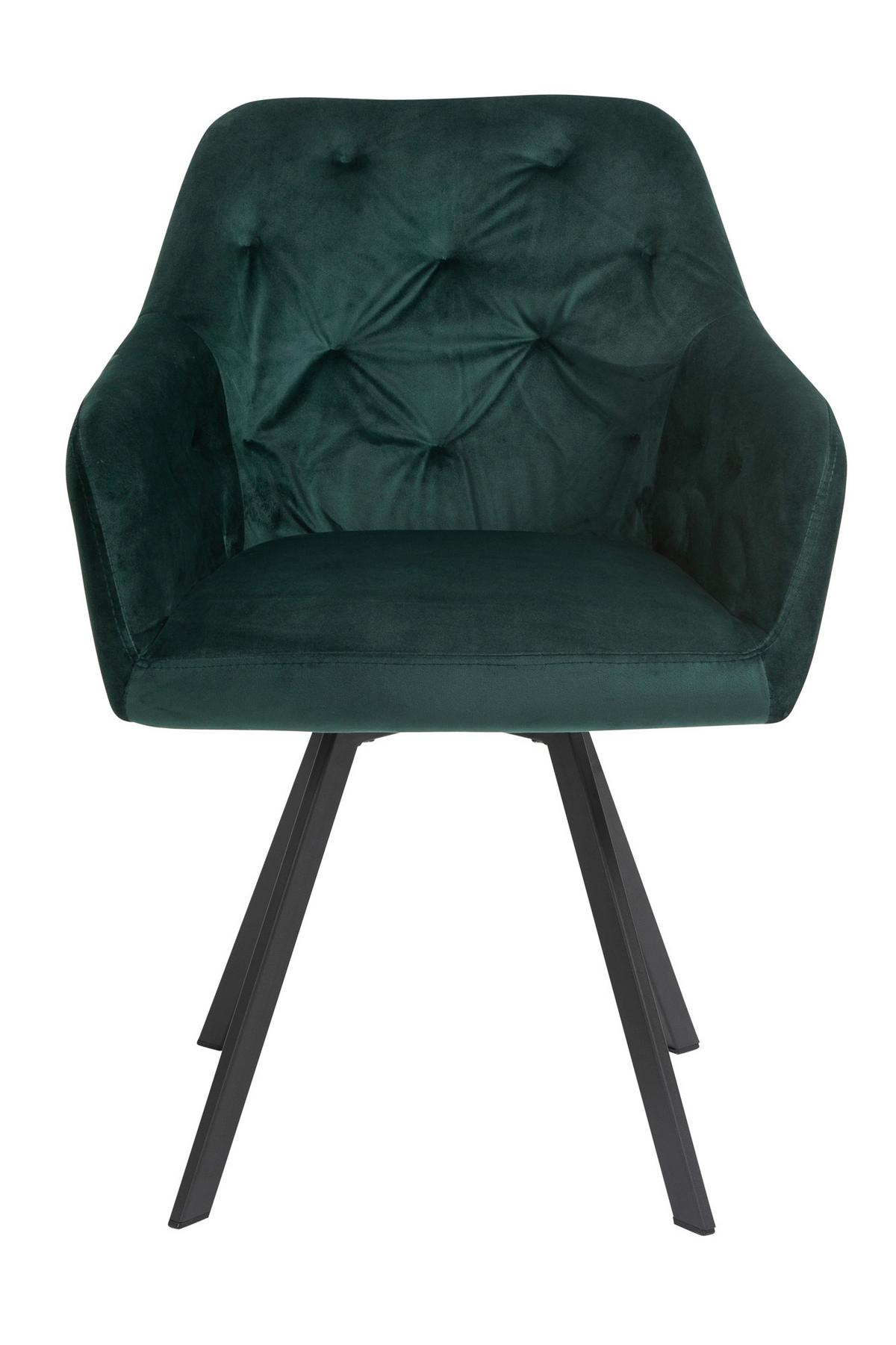 Tischgruppe Cognac/waldgrün L: 180 Cm - Waldgrün/Cognac, MODERN, Holz/Textil (180/90/77cm) - Livetastic