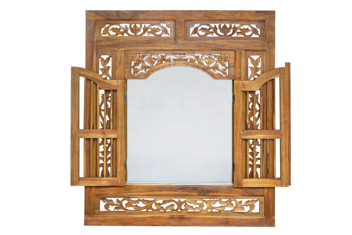SPIEGEL Naturfarben B: 80cm - Naturfarben, Design, Glas/Holz (80/90/3,5cm) - MID.YOU
