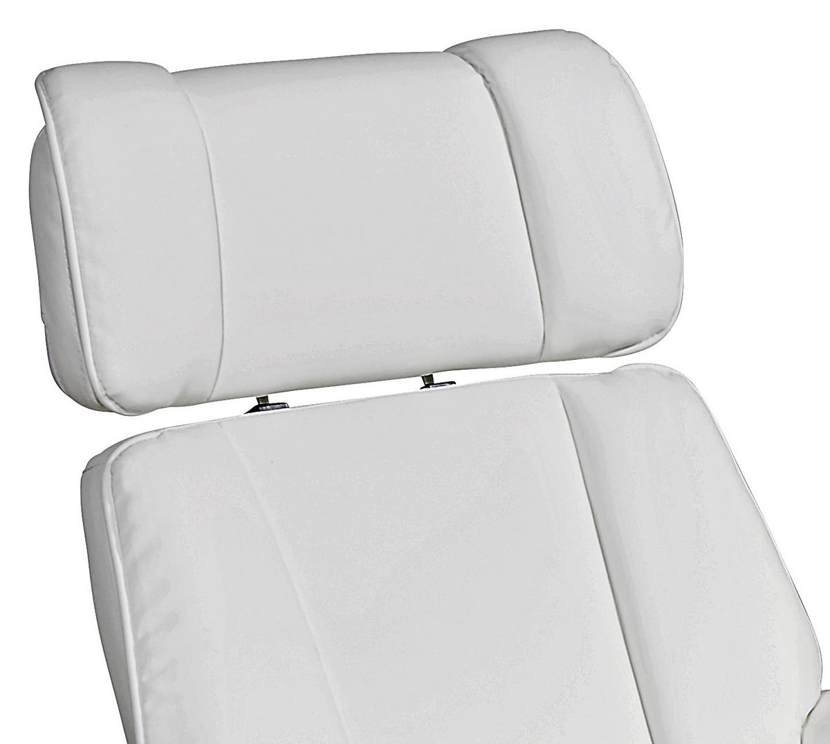 Fernsehsessel mit Massagefunkt. Paloma Lederlook Weiß - Chromfarben/Weiß, MODERN, Textil/Metall (77cm) - Luca Bessoni