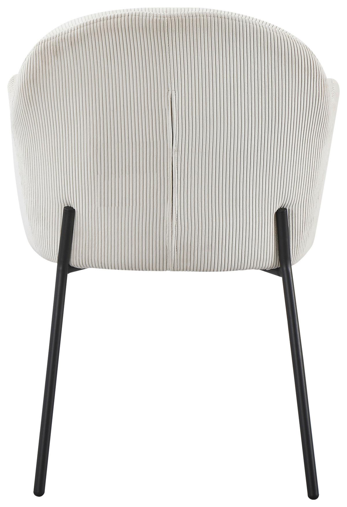Armlehnstuhl Kala Beige B: 58 cm - Beige/Schwarz, MODERN, Textil/Metall (58/82/63cm) - Livetastic